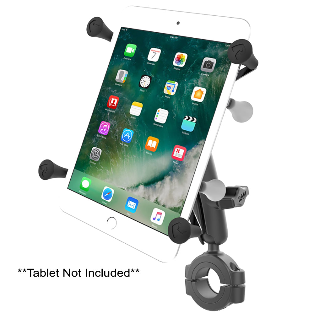 RAM Mount RAM Torque 1 1/8" - 1 1/2" Diameter Handlebar/Rail Base with 1" Ball, Medium Arm and X-Grip for 7-8" Tablets [RAM-B-408-112-15-UN8U] - Premium Cell Phone Mounts from RAM Mounting Systems - Just $86.99! Shop now at Brushy Creek Marine
