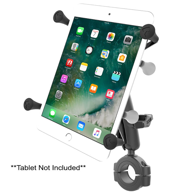 RAM Mount RAM Torque 1 1/8" - 1 1/2" Diameter Handlebar/Rail Base with 1" Ball, Medium Arm and X-Grip for 7-8" Tablets [RAM-B-408-112-15-UN8U] - Premium Cell Phone Mounts from RAM Mounting Systems - Just $86.99! Shop now at Brushy Creek Marine