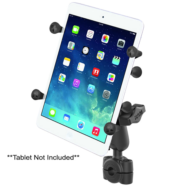 RAM Mount RAM Torque 3/8" - 5/8" Diameter Mini Rail Base with 1" Ball, Medium Arm and X-Grip for 7-8" Tablets [RAM-B-408-37-62-UN8U] - Premium Cell Phone Mounts from RAM Mounting Systems - Just $85.99! Shop now at Brushy Creek Marine