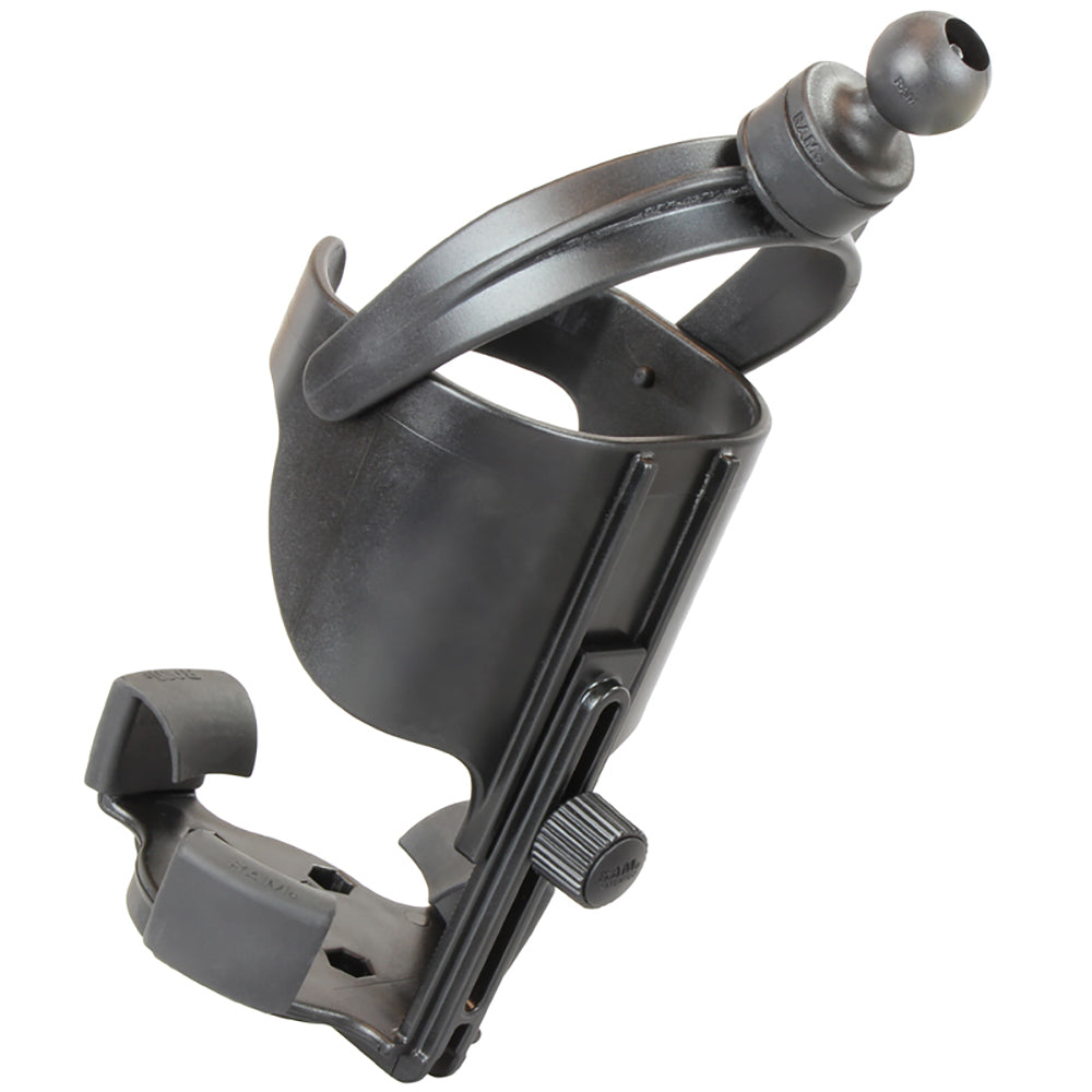 RAM Mount RAM Level Cup XL with Torque 3/4"  1" Diameter Rail Base and Short Arm [RAM-B-408-75-1-A-417U] - Premium Drink Cup Mounts from RAM Mounting Systems - Just $75.49! Shop now at Brushy Creek Marine