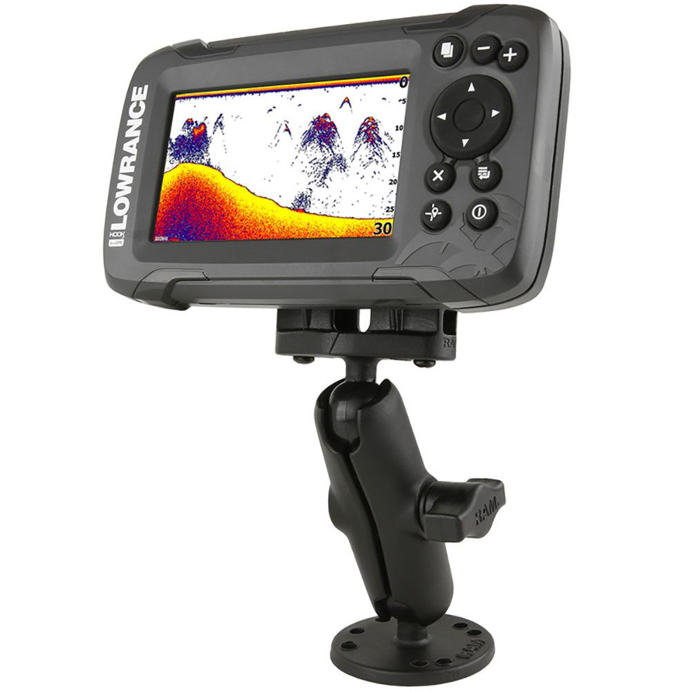 RAM Mount B Size 1" Fishfinder Mount for the Lowrance Hook2 Series [RAM-B-101-LO12] - Premium Marine Electronics Mounts from RAM Mounting Systems - Just $40.99! Shop now at Brushy Creek Marine