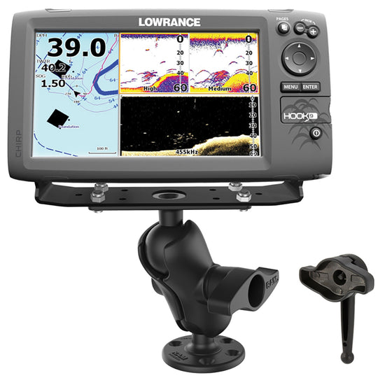 Ram Mount Universal D Size Ball Mount with Short Arm and Hi-Torq Wrench for 9"-12" Fishfinders and Chartplotters [RAM-D-115-C-KNOB9H] - Premium Marine Electronics Mounts from RAM Mounting Systems - Just $146.49! Shop now at Brushy Creek Marine