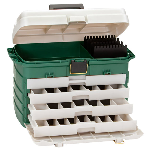 Plano 4-Drawer Tackle Box - Green Metallic/Silver [758005] - Premium Tackle Storage from Plano - Just $89.99! Shop now at Brushy Creek Marine