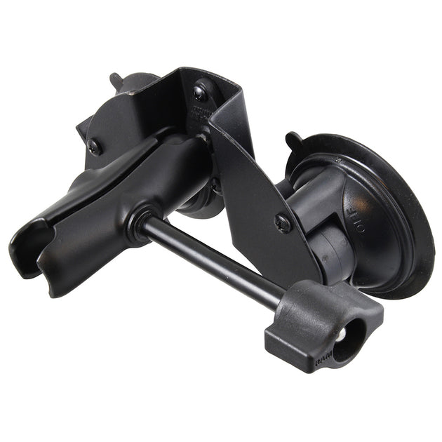 RAM Mount Dual Suction Cup Base w/Medium Length Arm  Retention Knob [RAM-B-189B-201-ALA1-KRU] - Premium Suction Cup Mounts from RAM Mounting Systems - Just $108.49! Shop now at Brushy Creek Marine