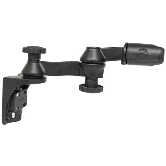 RAM Mount Vertical Mounting Base with Double 6" Swing Arm & Swivel Single Socket for 1.5" Balls - Premium Swing Arm Mounts from RAM Mounting Systems - Just $114.99! Shop now at Brushy Creek Marine
