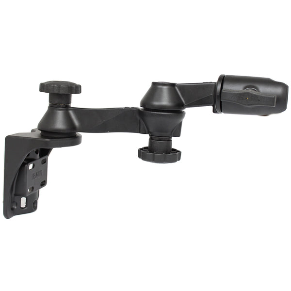 RAM Mount Vertical Mounting Base with Double 6" Swing Arm & Swivel Single Socket for 1.5" Balls - Premium Swing Arm Mounts from RAM Mounting Systems - Just $114.99! Shop now at Brushy Creek Marine