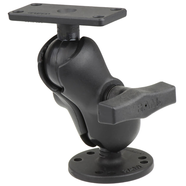 RAM Mount 1.5" Ball Mount w/2.5" Round Base, Short Arm  1.5" x 3" Plate f/Humminbird Helix 5 Only [RAM-202-153-B-202U] - Premium Marine Electronics Mounts from RAM Mounting Systems - Just $54.99! Shop now at Brushy Creek Marine