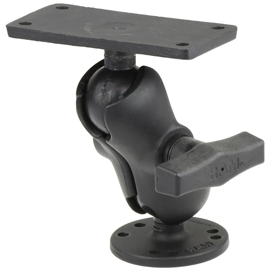 RAM Mount 1.5" Ball Mount w/2.5" Round Base, Short Arm  2" x 4" Plate f/Humminbird Helix 7 Only [RAM-202-24-B-202U] - Premium Marine Electronics Mounts from RAM Mounting Systems - Just $62.49! Shop now at Brushy Creek Marine