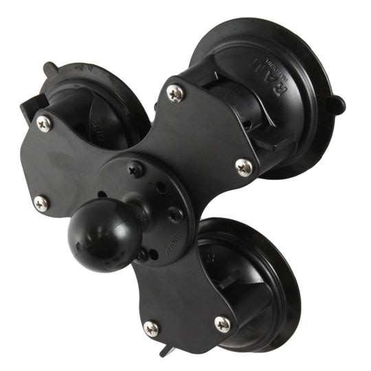 RAM Mount Triple Suction Cup Base w/1.5" Ball [RAM-224-3U] - Premium Surface Mount from RAM Mounting Systems - Just $60.49! Shop now at Brushy Creek Marine