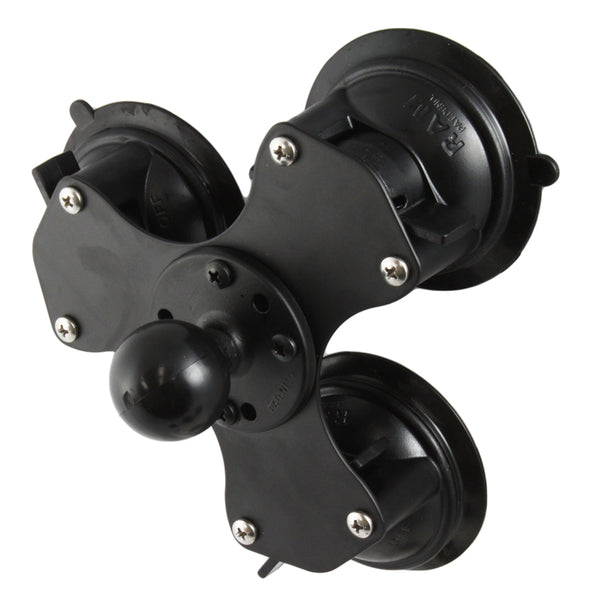 RAM Mount Triple Suction Cup Base w/1.5" Ball [RAM-224-3U] - Premium Surface Mount from RAM Mounting Systems - Just $61.99! Shop now at Brushy Creek Marine
