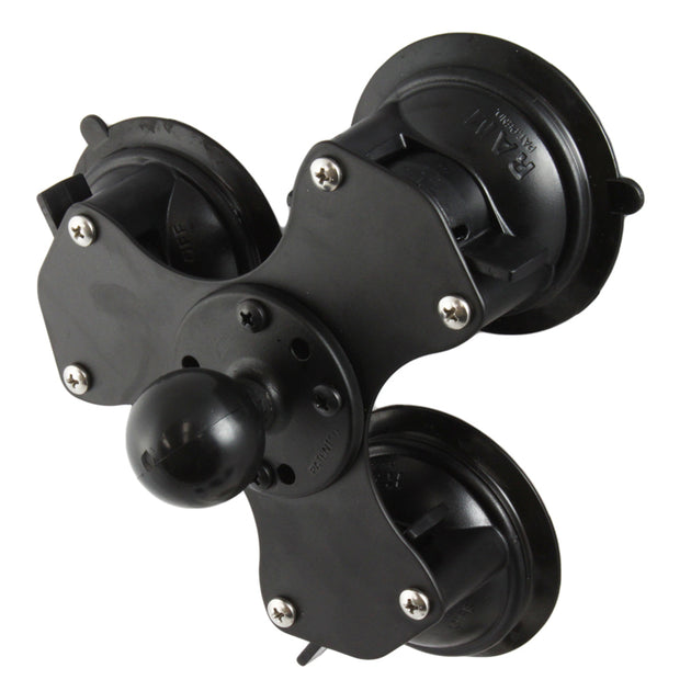 RAM Mount Triple Suction Cup Base w/1.5" Ball [RAM-224-3U] - Premium Surface Mount from RAM Mounting Systems - Just $60.49! Shop now at Brushy Creek Marine