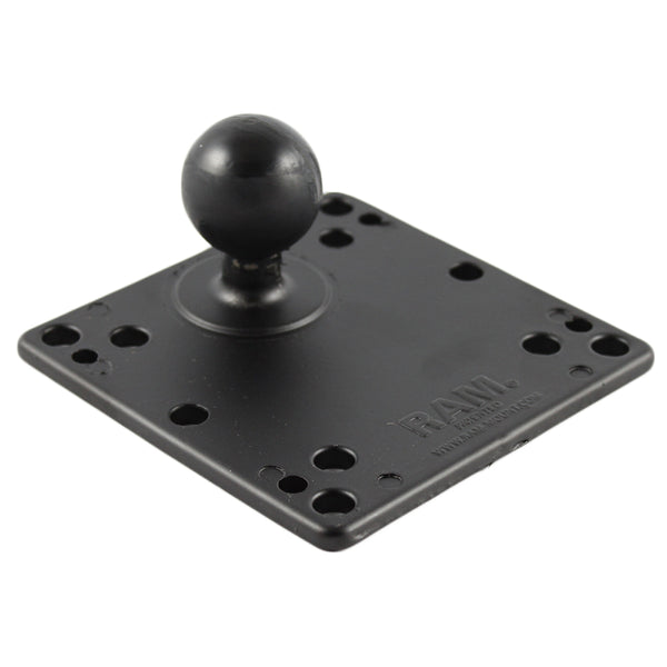 RAM Mount 4.75" Square Base w/VESA (4 x 75mm) (4 x 100mm) Hole Patterns  1.5" Ball [RAM-246-AD1U] - Premium C Size from RAM Mounting Systems - Just $25.99! Shop now at Brushy Creek Marine