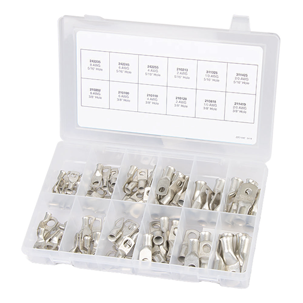 Ancor 100-Piece Tinned Copper Lug Kit [255101] - Premium Terminals from Ancor - Just $142.99! Shop now at Brushy Creek Marine