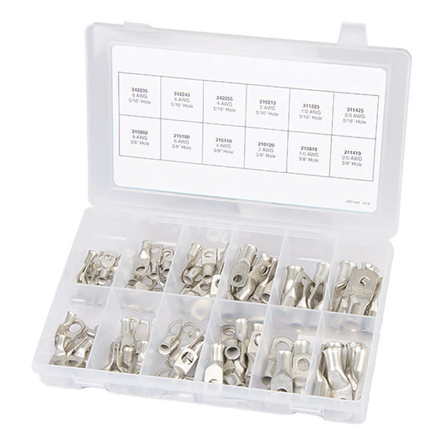 Ancor 100-Piece Tinned Copper Lug Kit [255101] - Premium Terminals from Ancor - Just $142.99! Shop now at Brushy Creek Marine