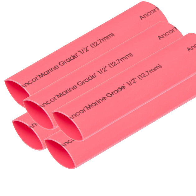 Ancor Heat Shrink Tubing 1/2" x 6" - Red - 5 Pieces [305606] - Premium Wire Management from Ancor - Just $18.99! Shop now at Brushy Creek Marine