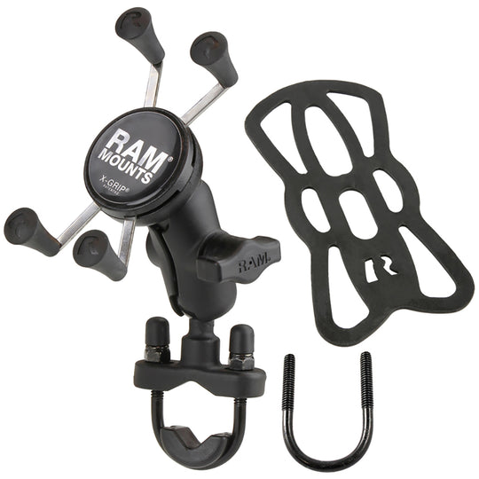 RAM Mount X-Grip Phone Mount w/Handlebar U-Bolt Base [RAM-B-149Z-A-UN7U] - Premium Cell Phone Mounts from RAM Mounting Systems - Just $63.99! Shop now at Brushy Creek Marine