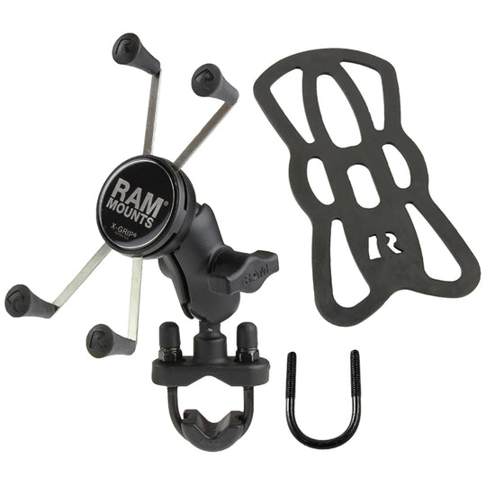 RAM Mount X-Grip Large Phone Mount w/Handlebar U-Bolt Base [RAM-B-149Z-A-UN10U] - Premium Cell Phone Mounts from RAM Mounting Systems - Just $68.49! Shop now at Brushy Creek Marine
