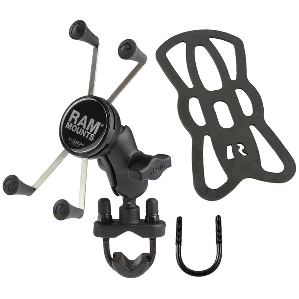 RAM Mount X-Grip Large Phone Mount w/Handlebar U-Bolt Base [RAM-B-149Z-A-UN10U] - Premium Cell Phone Mounts from RAM Mounting Systems - Just $69.99! Shop now at Brushy Creek Marine