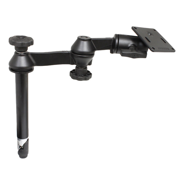 RAM Mount 8" Upper Pole w/Double Swing Arms  75 x 75mm VESA Plate [RAM-VP-SW1-8-2461] - Premium Swing Arm Mounts from RAM Mounting Systems - Just $148.49! Shop now at Brushy Creek Marine