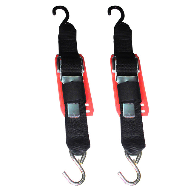 Rod Saver Paddle Buckle Trailer Tie-Down w/Vinyl Pad - 2" x 2 - Pair [2PB2VP] - Premium Tie-Downs from Rod Saver - Just $39.99! Shop now at Brushy Creek Marine
