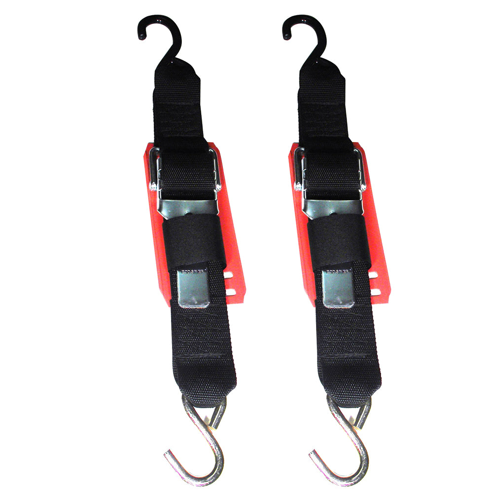 Rod Saver Paddle Buckle Trailer Tie-Down w/Vinyl Pad - 2" x 6 - Pair [2PB6VP] - Premium Tie-Downs from Rod Saver - Just $41.99! Shop now at Brushy Creek Marine