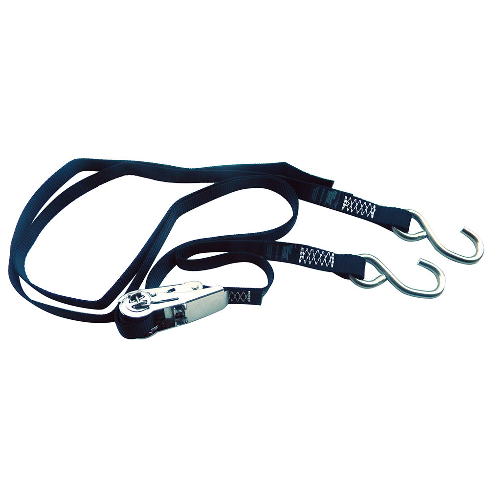 Rod Saver Stainless Steel Ratchet Gunwale Tie-Down - 1" x 16 [SSRGW16] - Premium Tie-Downs from Rod Saver - Just $64.99! Shop now at Brushy Creek Marine