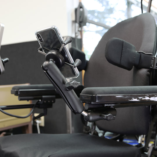 RAM Mount X-Grip Phone Mount f/Wheelchair Armrests [RAM-B-238-WCT-2-UN7] - Premium Wheelchair Mounts from RAM Mounting Systems - Just $108.49! Shop now at Brushy Creek Marine