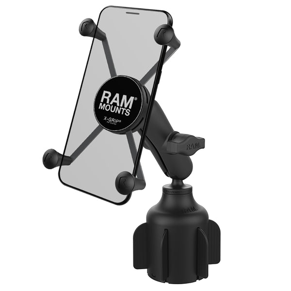 RAM Mount RAM X-Grip Large Phone Mount w/RAM Stubby Cup Holder Base [RAP-B-299-4-UN10U] - Premium Vehicle Mounts from RAM Mounting Systems - Just $81.49! Shop now at Brushy Creek Marine