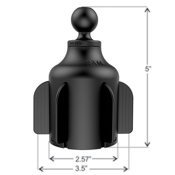 RAM Mount RAM Stubby Cup Holder Mount w/Round Plate [RAP-B-299-4-202U] - Premium Vehicle Mounts from RAM Mounting Systems - Just $49.49! Shop now at Brushy Creek Marine