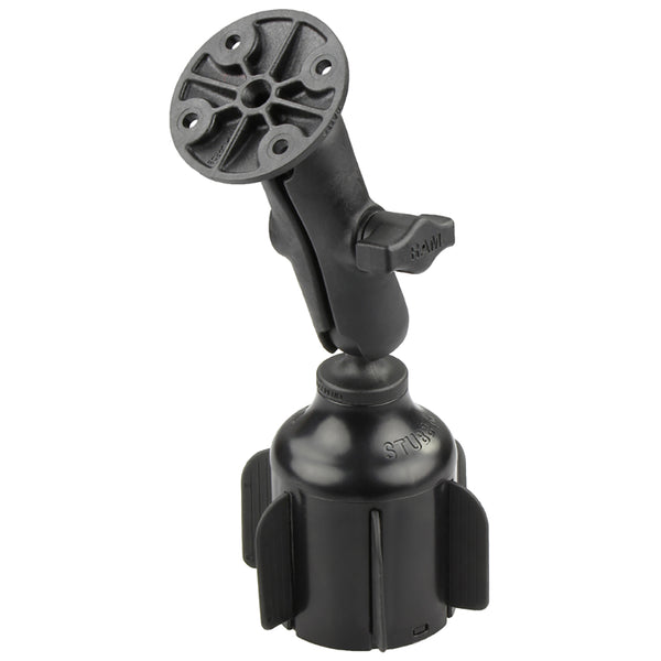RAM Mount RAM Stubby Cup Holder Mount w/Round Plate [RAP-B-299-4-202U] - Premium Vehicle Mounts from RAM Mounting Systems - Just $49.49! Shop now at Brushy Creek Marine