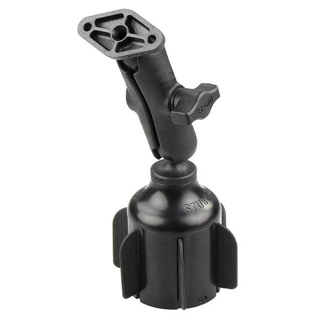 RAM Mount RAM Stubby Cup Holder Mount w/Diamond Plate [RAP-B-299-4-238U] - Premium Vehicle Mounts from RAM Mounting Systems - Just $47.49! Shop now at Brushy Creek Marine