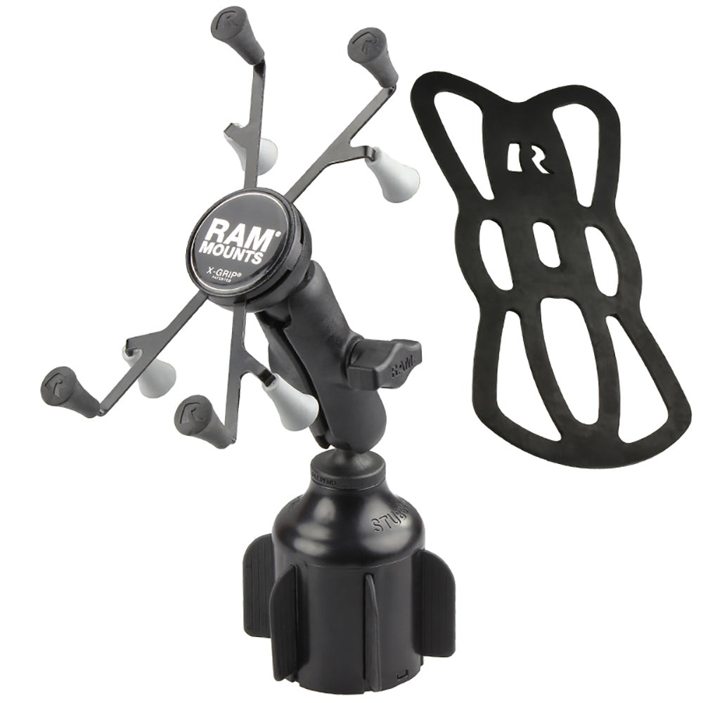 RAM Mount RAM X-Grip f/7"-8" Tablets w/RAM Stubby Cup Holder Base [RAP-B-299-4-UN8U] - Premium Vehicle Mounts from RAM Mounting Systems - Just $88.99! Shop now at Brushy Creek Marine