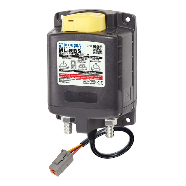 Blue Sea 7713100 ML-RBS Remote Battery Switch w/Manual Control Auto Release  Deutsch Connector - 12V [7713100] - Premium Battery Management from Blue Sea Systems - Just $416.99! Shop now at Brushy Creek Marine