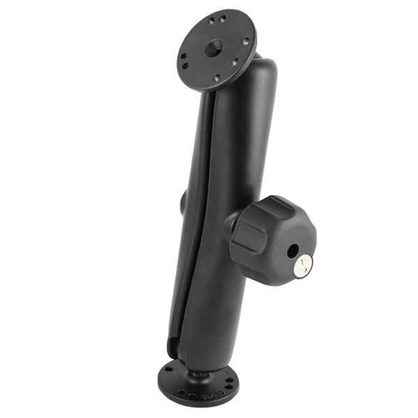 RAM Mount RAM Double Ball Mount w/Key Lock Knob [RAM-101U-DL] - Premium Surface Mount from RAM Mounting Systems - Just $110.99! Shop now at Brushy Creek Marine
