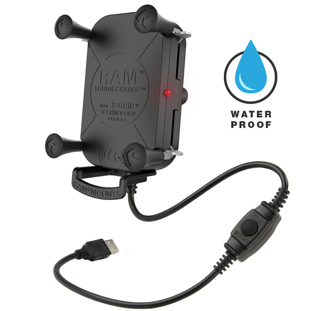 RAM Mount Tough-Charge w/X-Grip Tech Waterproof Wireless Charging Holder [RAM-HOL-UN12WB] - Premium Cell Phone Mounts from RAM Mounting Systems - Just $150.99! Shop now at Brushy Creek Marine
