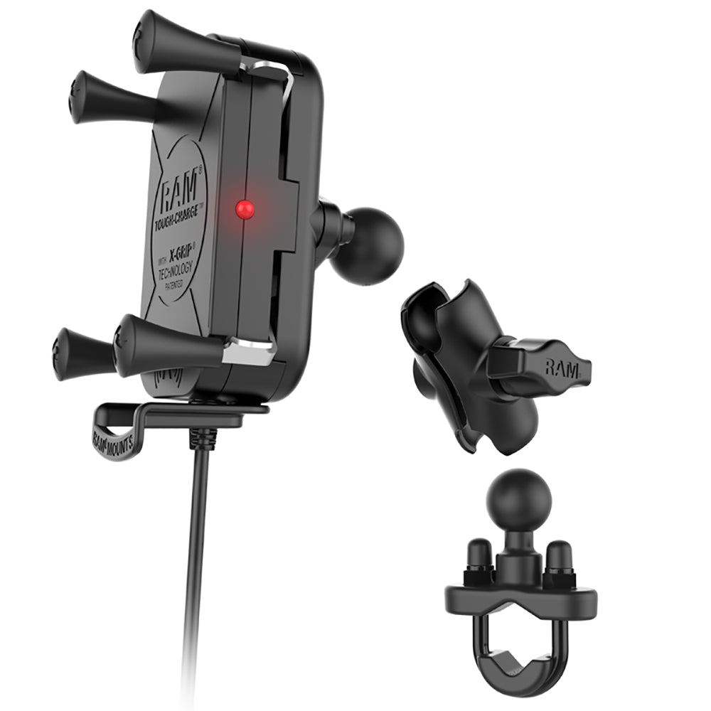 RAM Mount Tough-Charge Waterproof Wireless Charging Motorcycle Mount [RAM-B-149Z-A-UN12W-V7M] - Premium Motorcycle Mounts from RAM Mounting Systems - Just $153.99! Shop now at Brushy Creek Marine