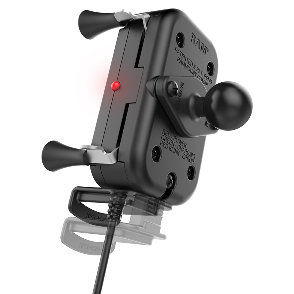 RAM Mount Tough-Charge Waterproof Wireless Charging Motorcycle Mount [RAM-B-149Z-A-UN12W-V7M] - Premium Motorcycle Mounts from RAM Mounting Systems - Just $153.99! Shop now at Brushy Creek Marine