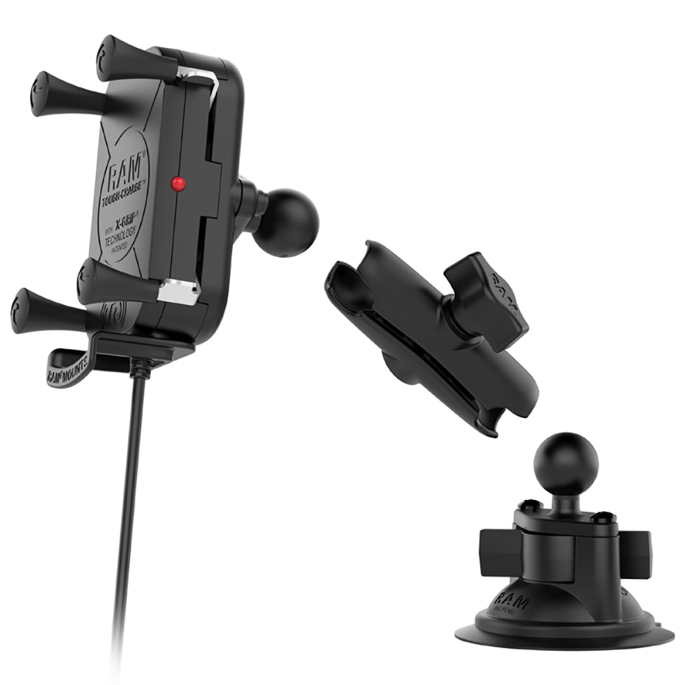 RAM Mount Tough-Charge Waterproof Wireless Charging Suction Cup Mount [RAM-B-166-UN12W] - Premium Suction Cup Mounts from RAM Mounting Systems - Just $131.99! Shop now at Brushy Creek Marine