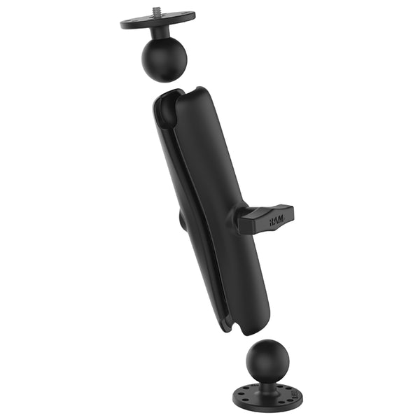 RAM Mount RAM Double Ball Mount w/1/4"-20 Male Thread - Long Arm [RAM-101AU-D] - Premium Surface Mount from RAM Mounting Systems - Just $85.99! Shop now at Brushy Creek Marine