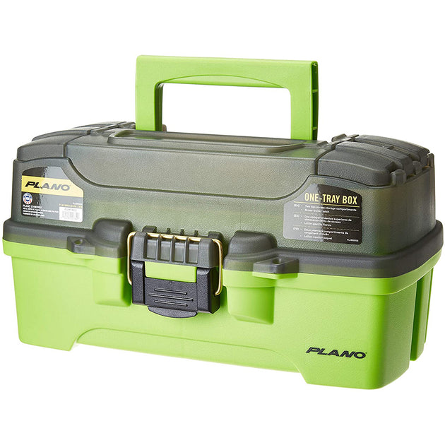Plano 1-Tray Tackle Box w/Dual Top Access - Smoke  Bright Green [PLAMT6211] - Premium Tackle Storage from Plano - Just $15.99! Shop now at Brushy Creek Marine