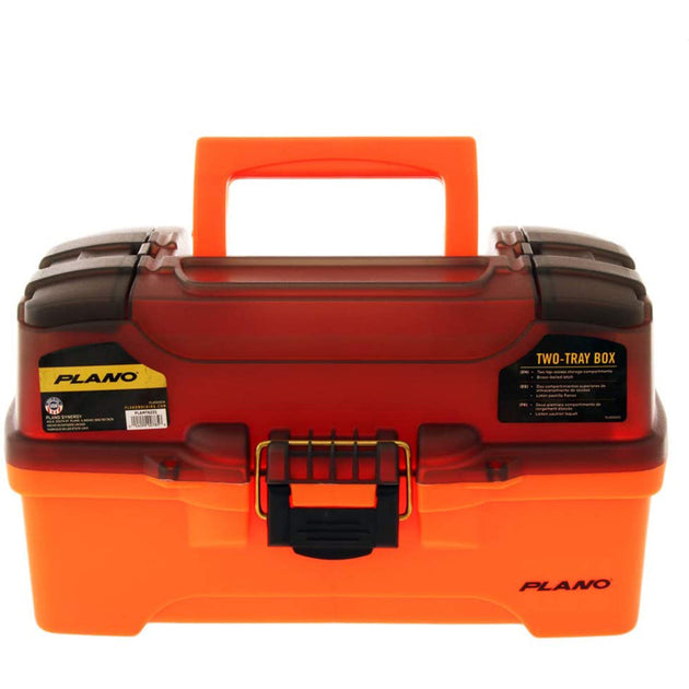 Plano 2-Tray Tackle Box w/Dual Top Access - Smoke  Bright Orange [PLAMT6221] - Premium Tackle Storage from Plano - Just $19.99! Shop now at Brushy Creek Marine