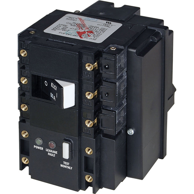 Blue Sea C-Series ELCI Main Circuit Breaker - 120/240V AC 50A [3104] - Premium Circuit Breakers from Blue Sea Systems - Just $1013.99! Shop now at Brushy Creek Marine