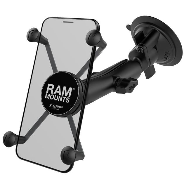 RAM Mount RAM X-Grip Large Phone Mount w/RAM Twist-Lock Suction Cup Base [RAM-B-166-C-UN10U] - Premium Cell Phone Mounts from RAM Mounting Systems - Just $82.99! Shop now at Brushy Creek Marine
