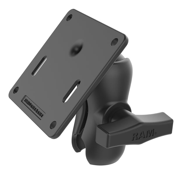 RAM Mount RAM Double Socket Arm w/75x75mm VESA Plate [RAM-103U-B-2461] - Premium Surface Mount from RAM Mounting Systems - Just $46.49! Shop now at Brushy Creek Marine
