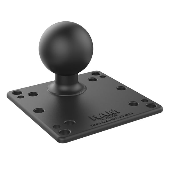RAM Mount RAM Steel Reinforced 100x100mm VESA Plate w/Ball [RAM-D-246U-IN1] - Premium D Size from RAM Mounting Systems - Just $42.49! Shop now at Brushy Creek Marine