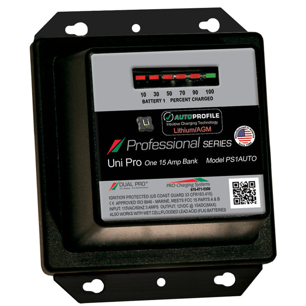 Dual Pro PS1 Auto 15A - 1-Bank Lithium/AGM Battery Charger [PS1AUTO] - Premium Battery Chargers from Dual Pro - Just $342.99! Shop now at Brushy Creek Marine