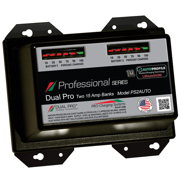 Dual Pro PS2 Auto 15A - 2-Bank Lithium/AGM Battery Charger [PS2AUTO] - Premium Battery Chargers from Dual Pro - Just $516.99! Shop now at Brushy Creek Marine