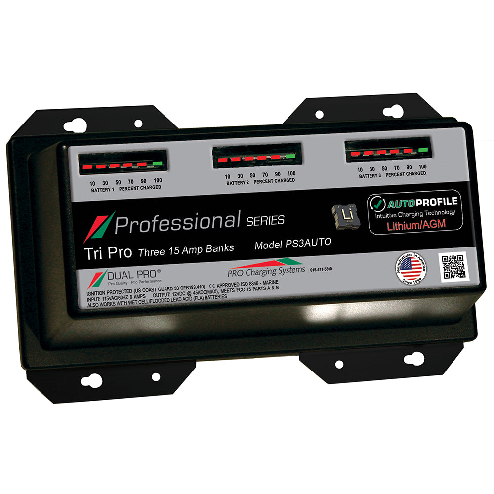 Dual Pro PS3 Auto 15A - 3-Bank Lithium/AGM Battery Charger [PS3AUTO] - Premium Battery Chargers from Dual Pro - Just $734.99! Shop now at Brushy Creek Marine