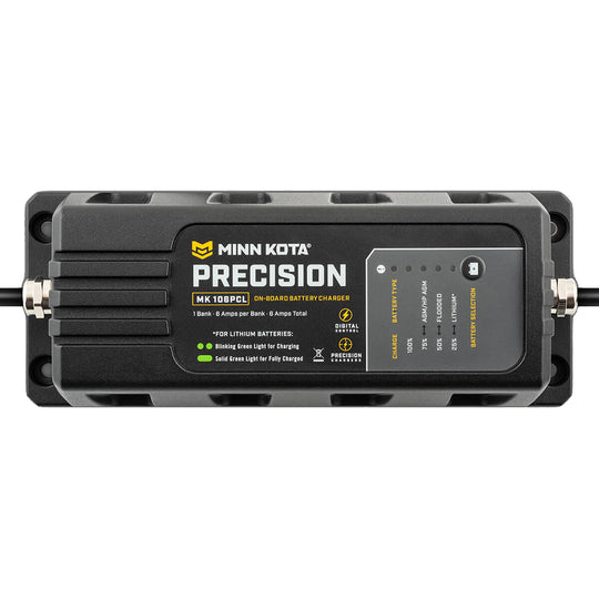 Minn Kota On-Board Precision Charger MK-106 PCL 1 Bank x 6 AMP LI Optimized Charger [1831061] - Premium Battery Chargers from Minn Kota - Just $129.99! Shop now at Brushy Creek Marine