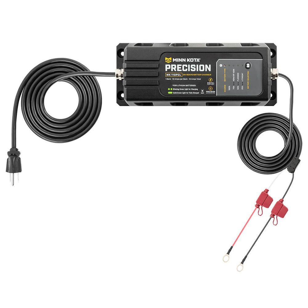 Minn Kota On-Board Precision Charger MK-110 PCL 1 Bank x 10 AMP LI Optimized Charger [1831101] - Premium Battery Chargers from Minn Kota - Just $159.99! Shop now at Brushy Creek Marine